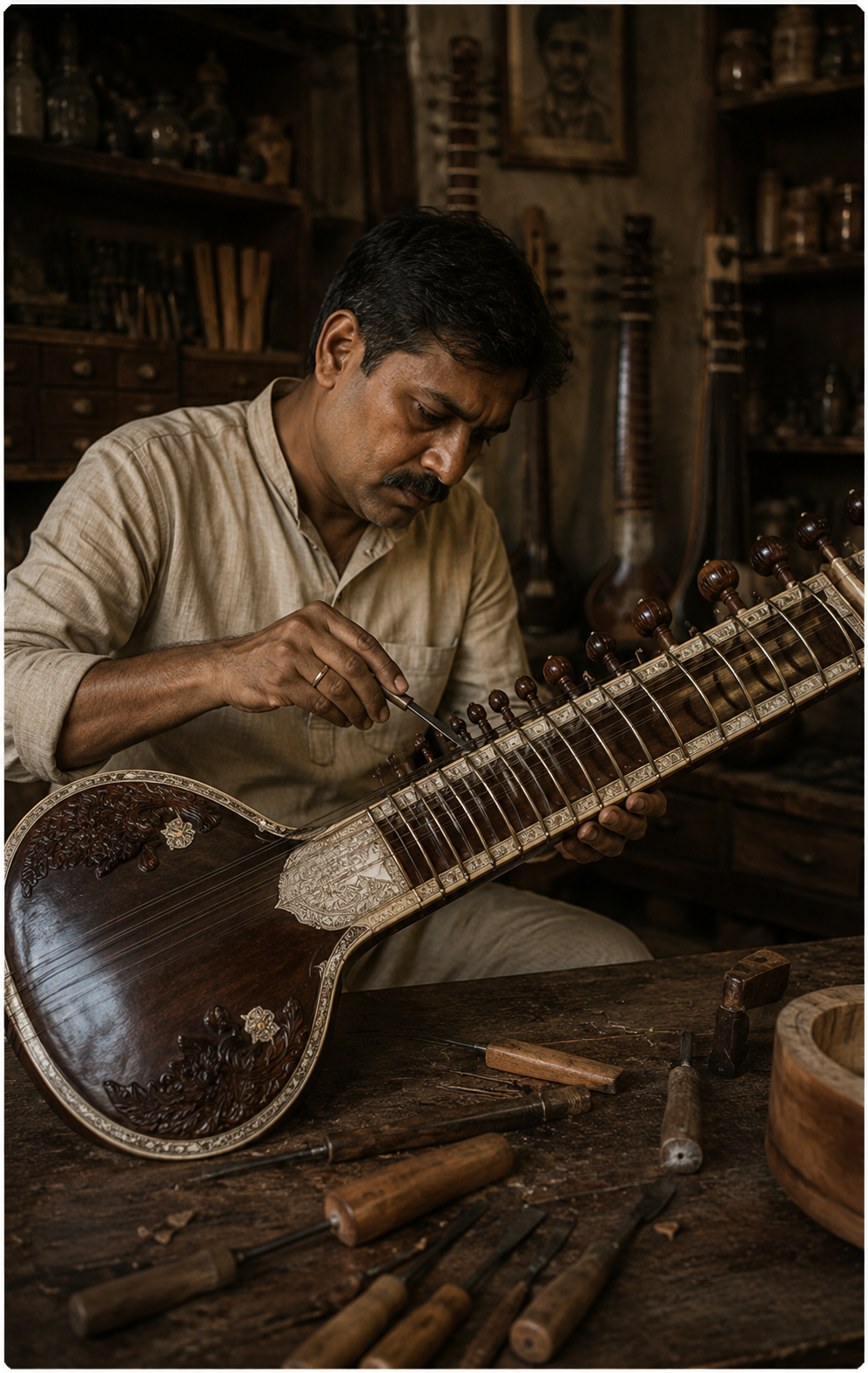 Handcrafted Sitar — Varanasi